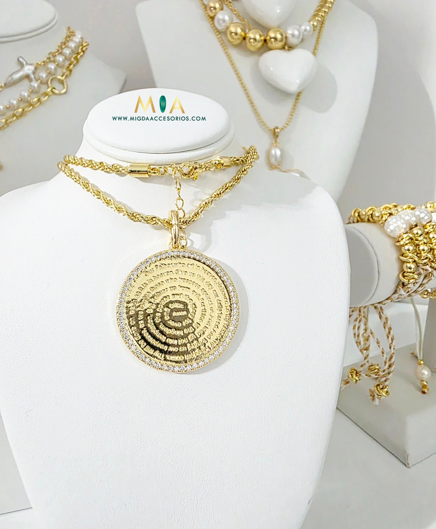 Our Father Medallion Necklace