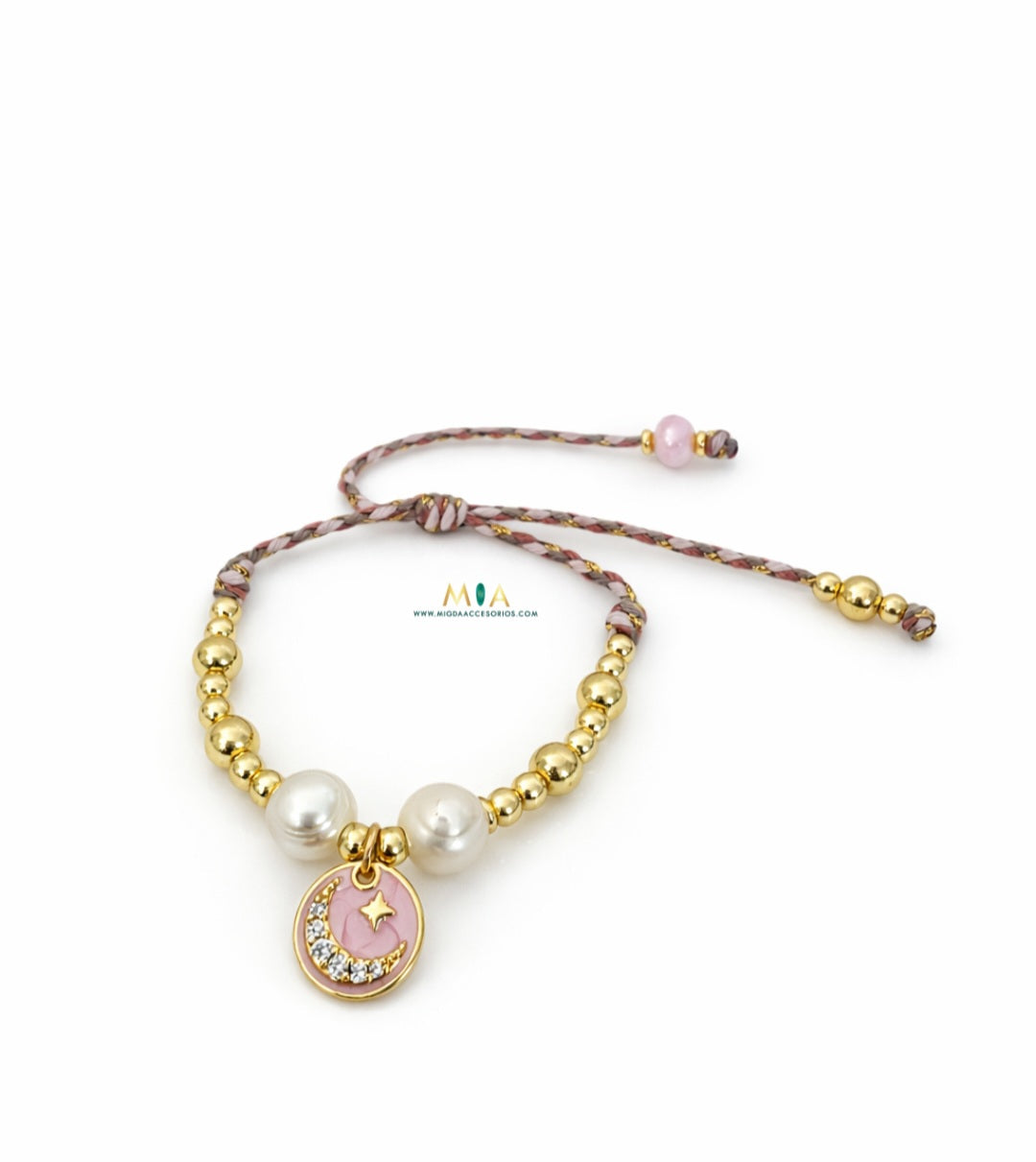 Pink Moon charms Bracelet