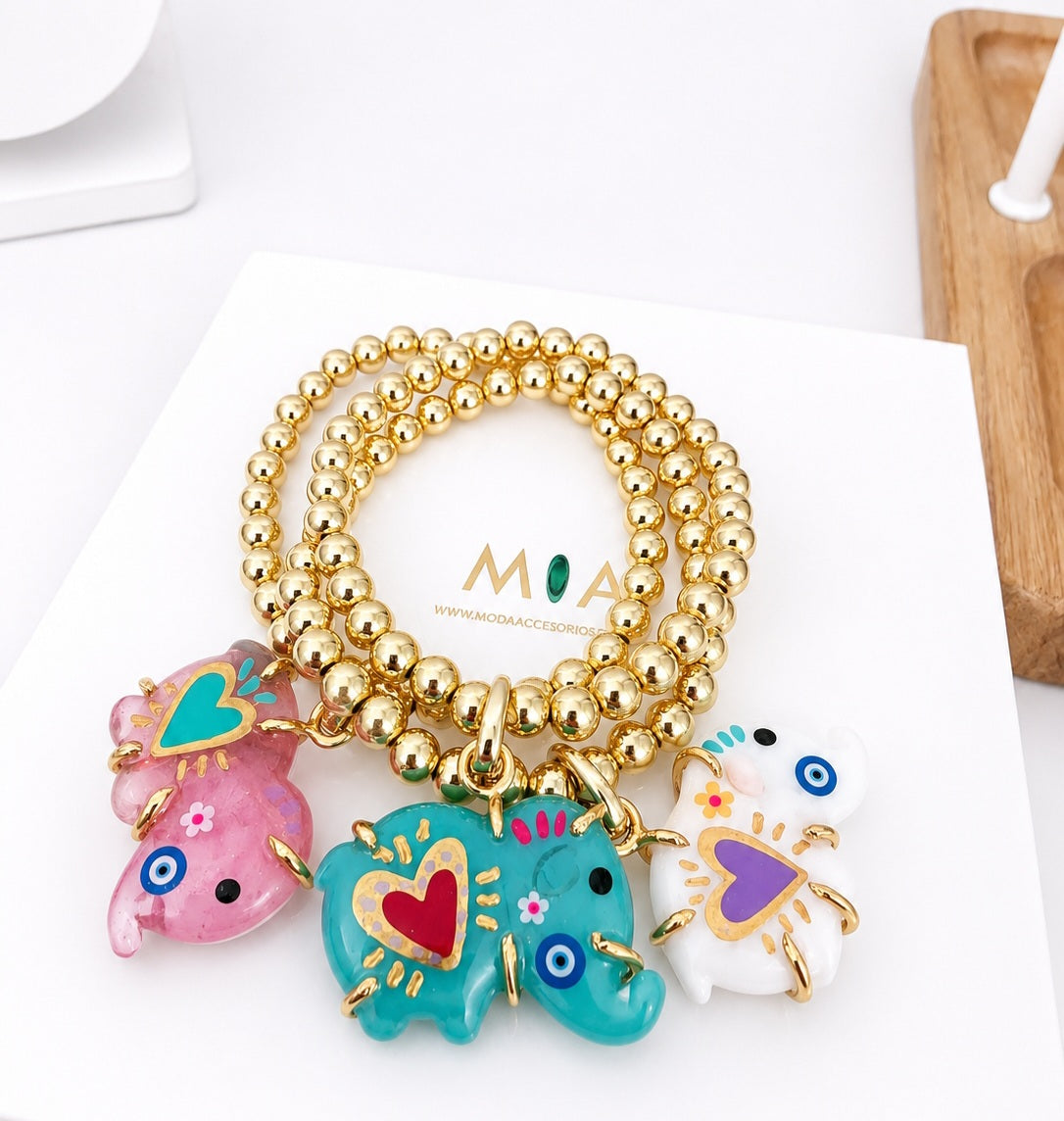 Lucky Elephant charms Bracelet