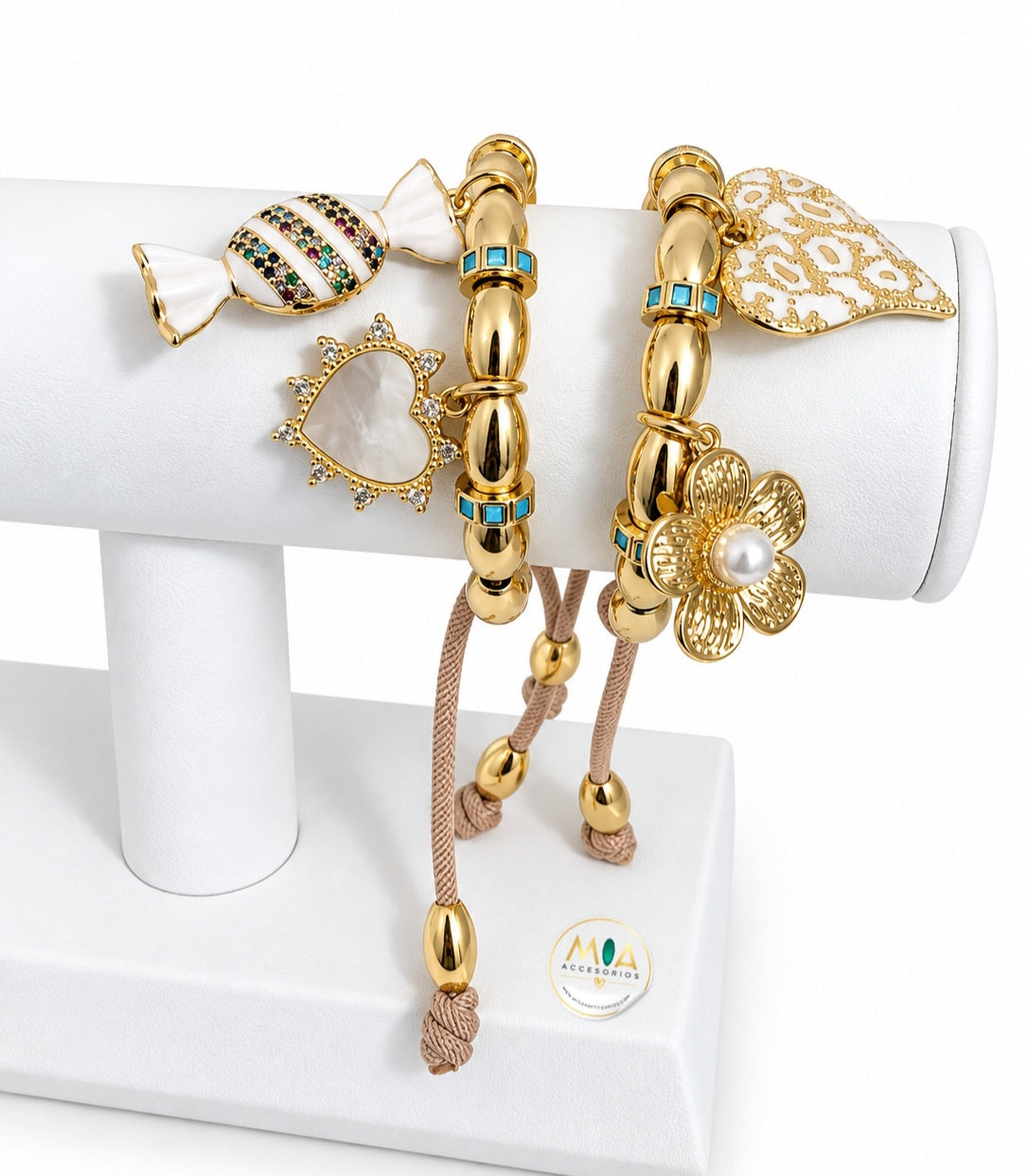 Charms Bracelet | 18K Gold Plated with Zirconia