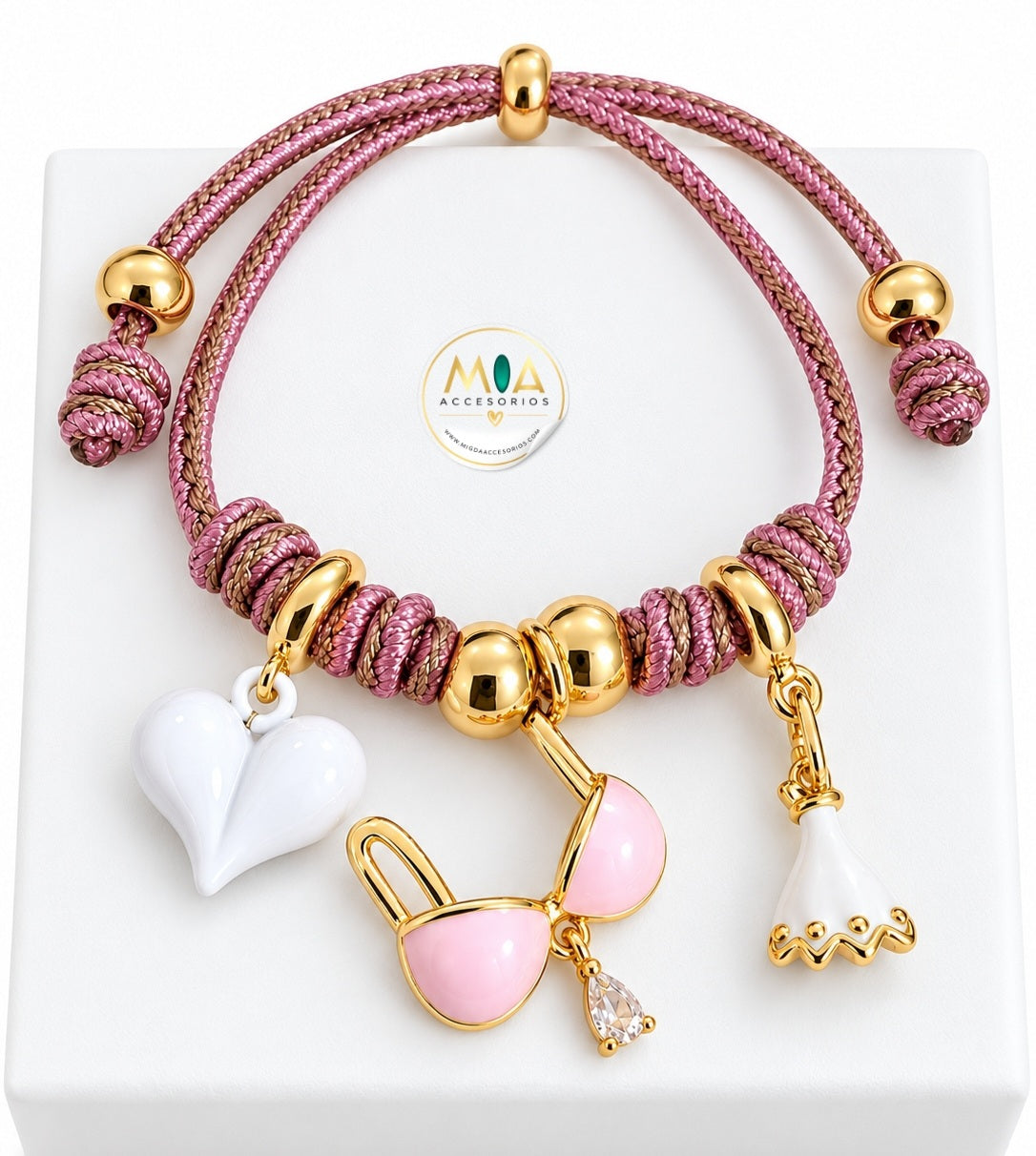 Pink Charm Bracelet