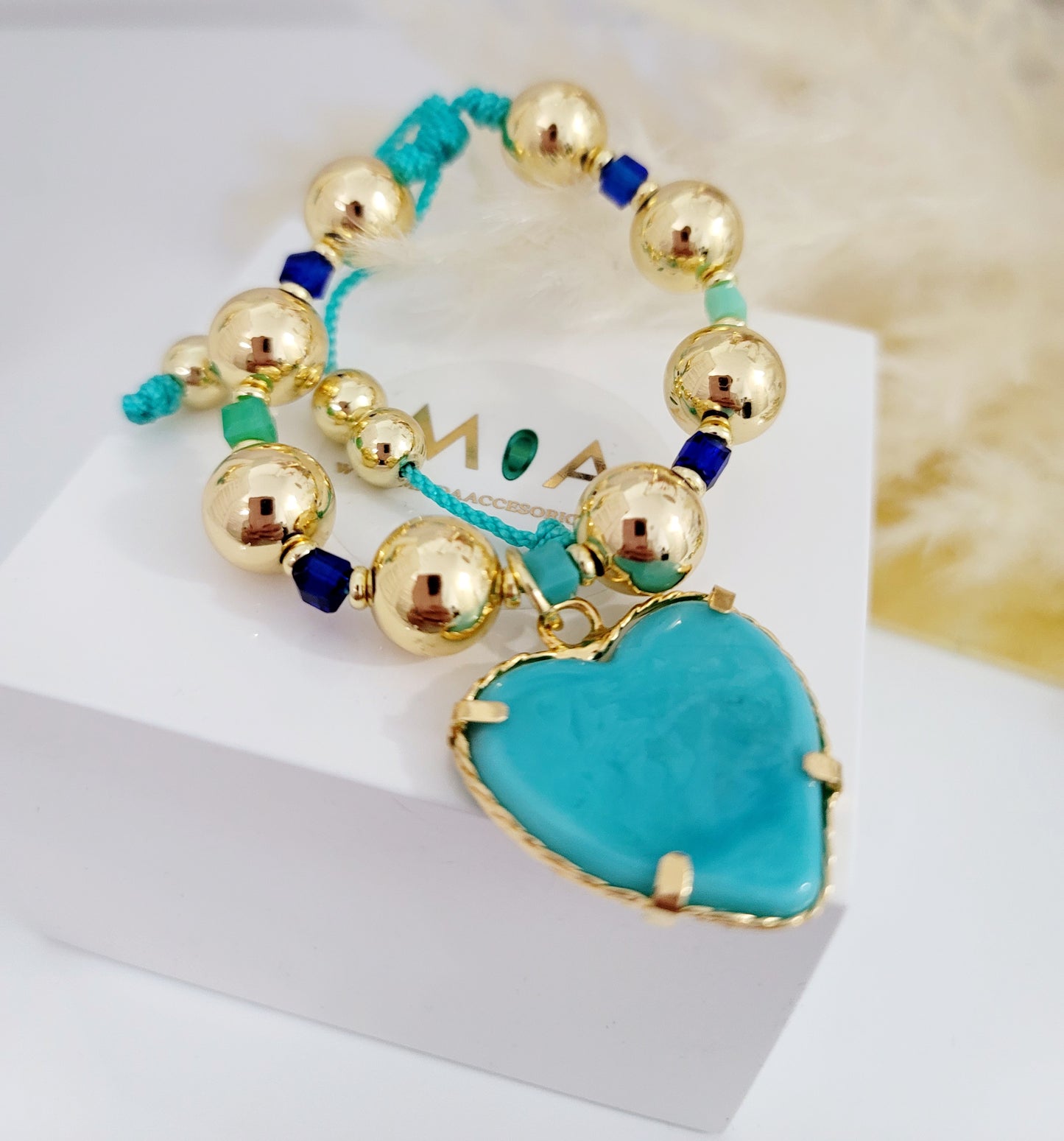 Glass Heart Bracelet