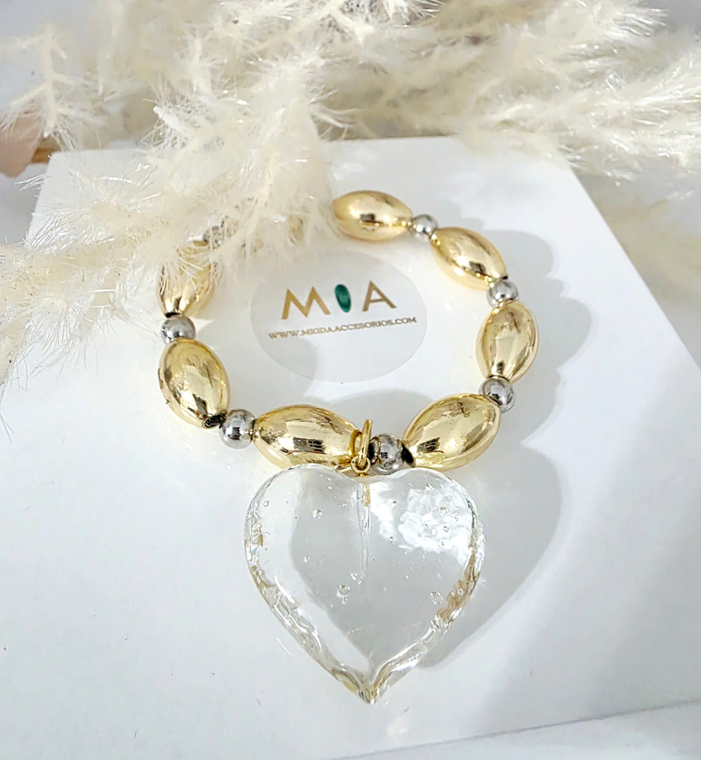 Crystal Heart Bomb Bracelet