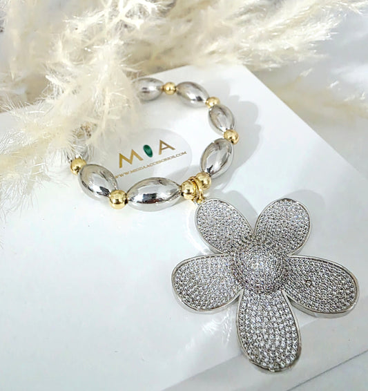 Silver Petals Bracelet
