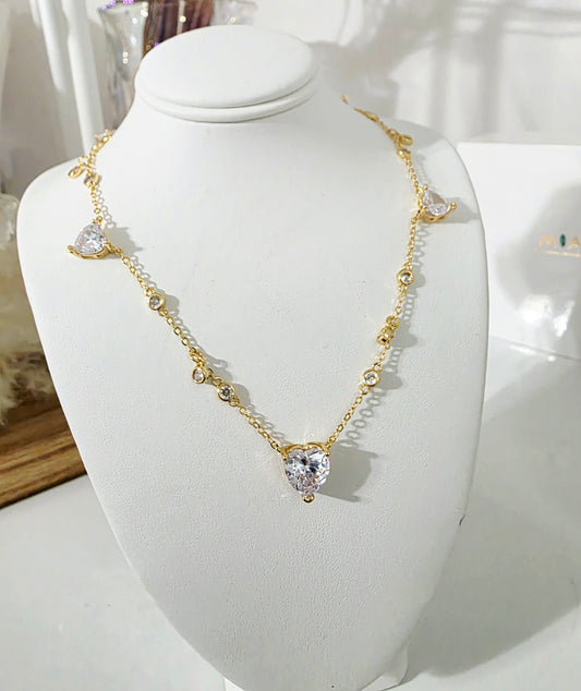 Crystal Heart Chain