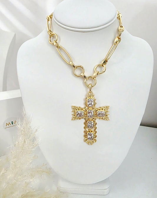 Radiant Cross Necklace