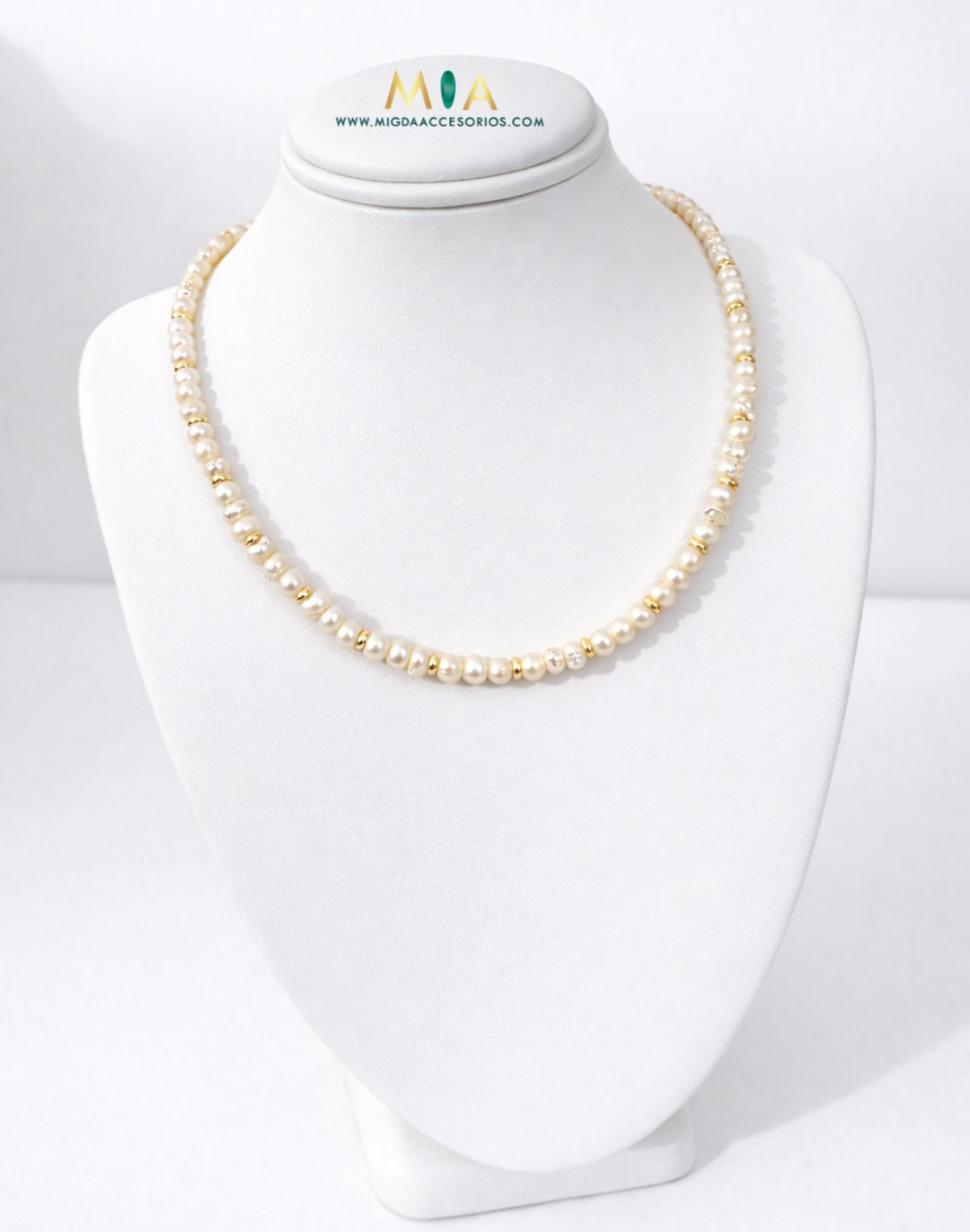 Classic Gold Pearl Necklace