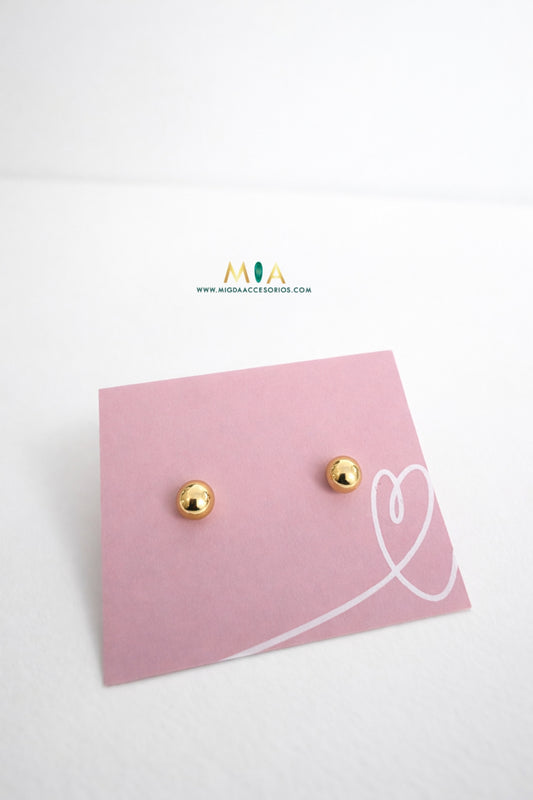 Classic Gold Ball Stud Earrings