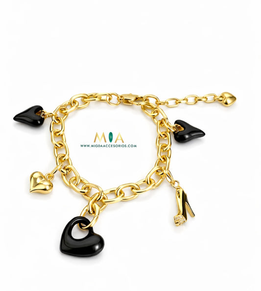 Chic Heart Bracelet - 18K Gold Plated Chain