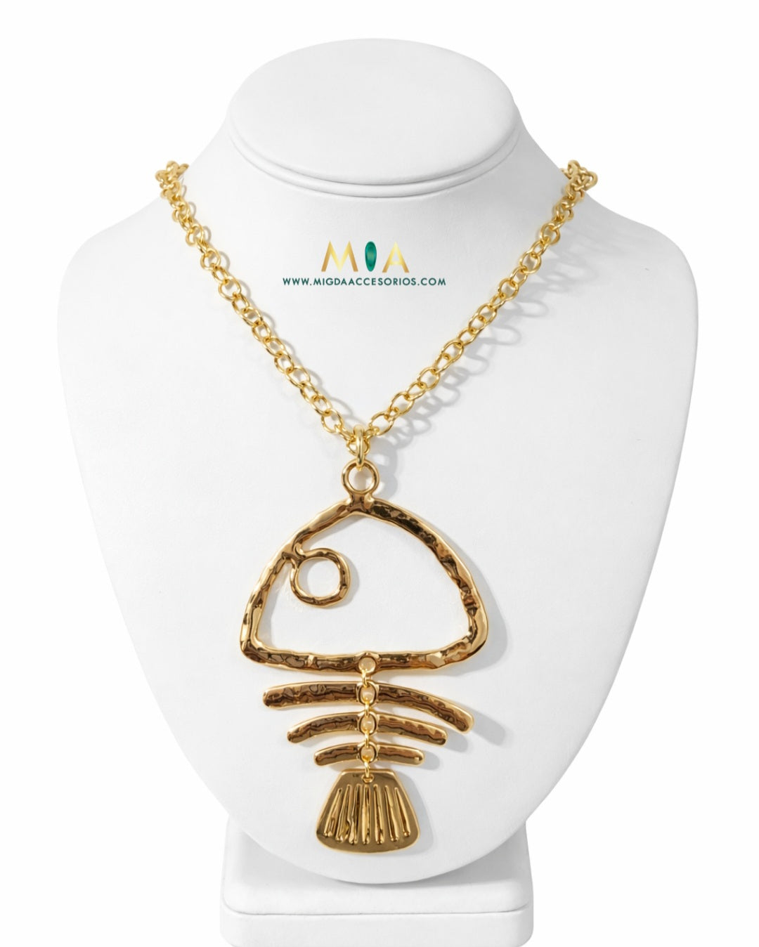 Ocean Spine Gold Necklace