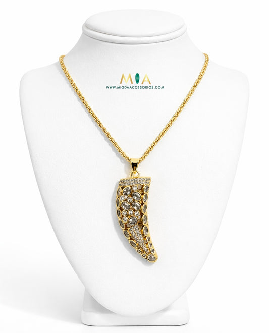 Crystal Horn Necklace