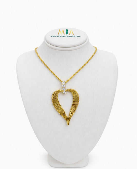 Textured Heart Necklace