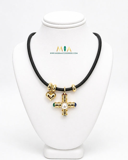 Cross Pearl Necklace