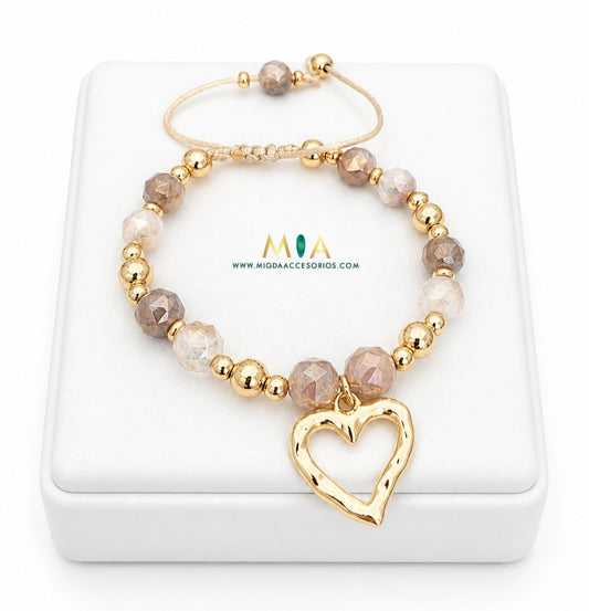 Blush Glow Heart Bracelet