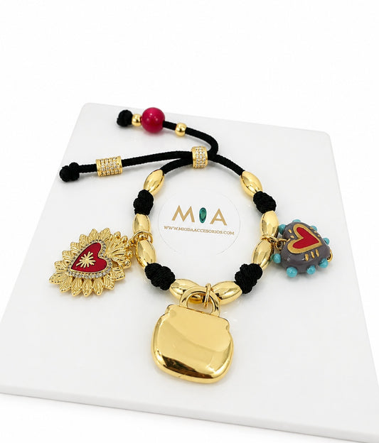 Heart Bless Charm Bracelet -