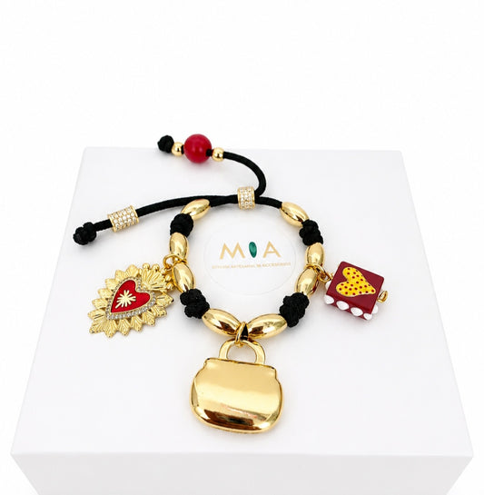 Heart Bless Charm Bracelet