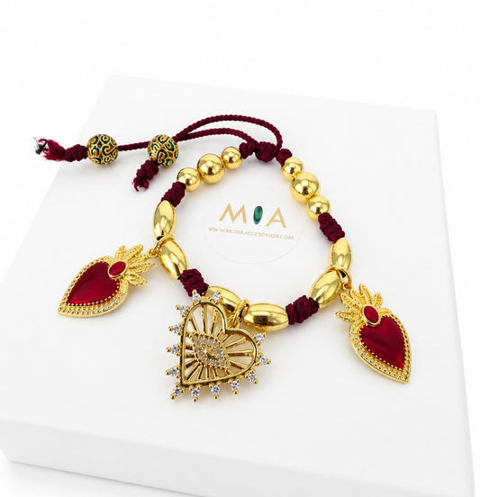 Heart Bless Charm Bracelet