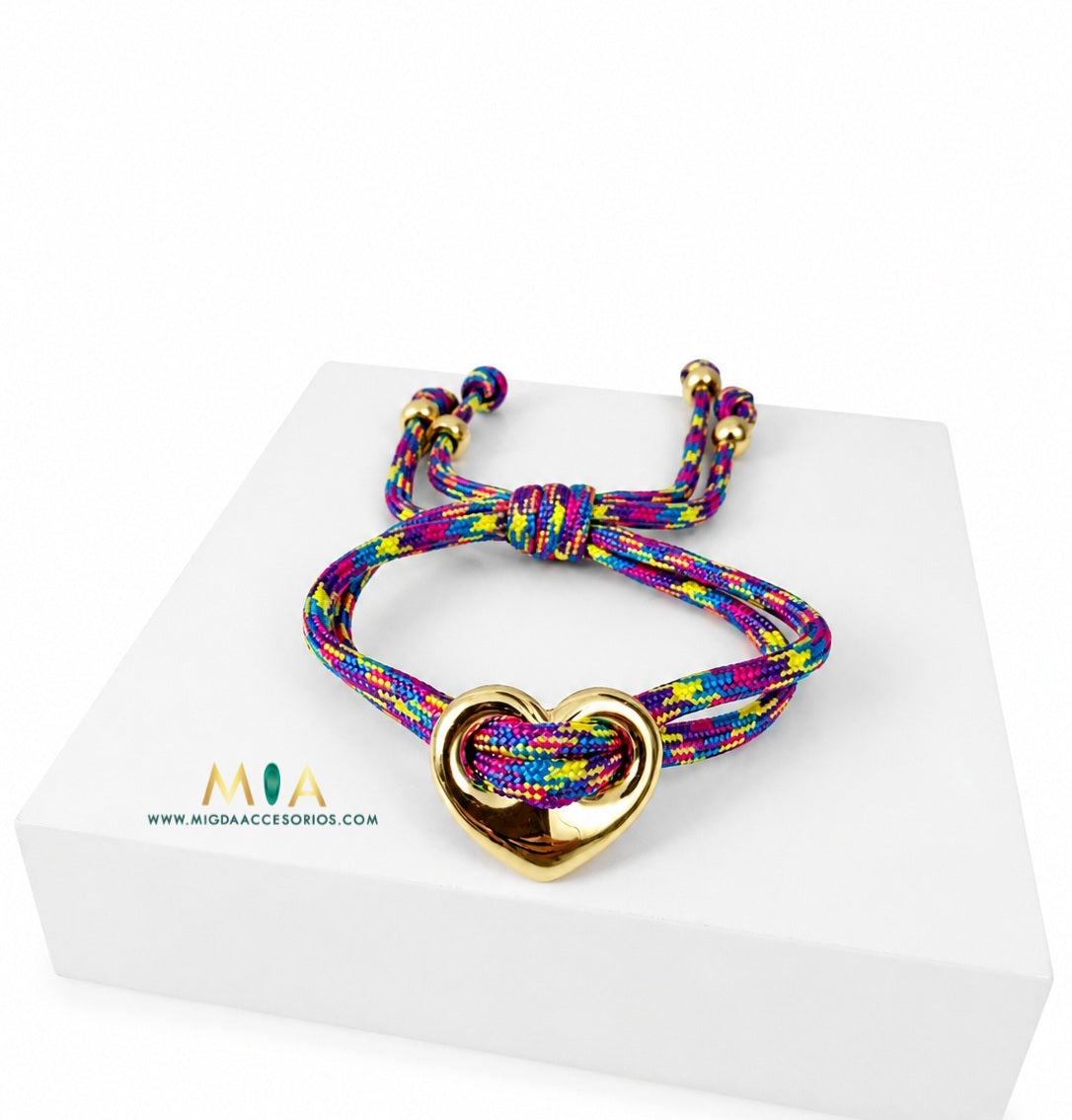 Rainbow Heart Bracelet
