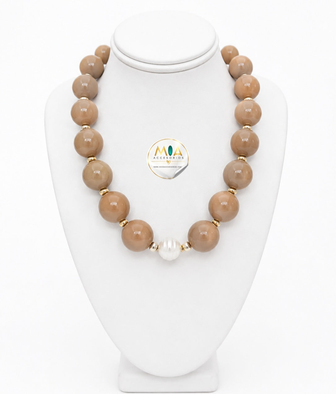 Mocha Pearl Statement Necklace