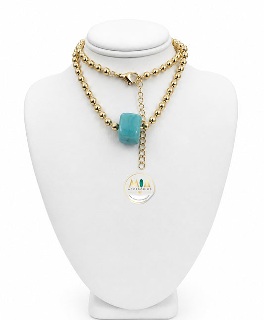 Aqua Charm Necklace