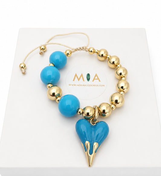 Turquoise Heart Bracelet