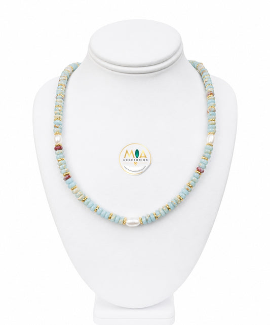Aqua Pearls Necklace