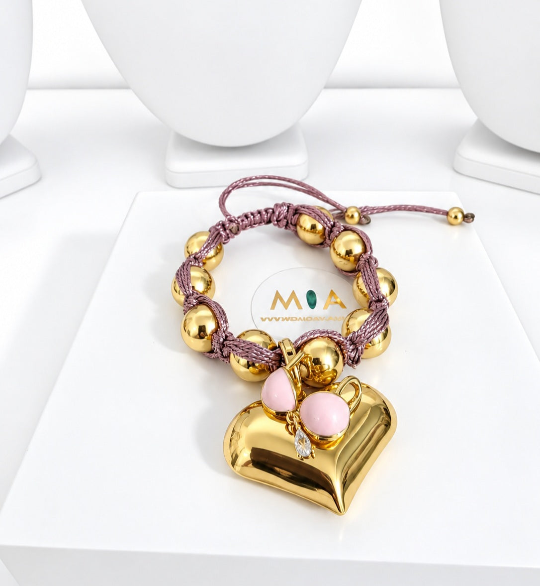Rose Heart Bracelet