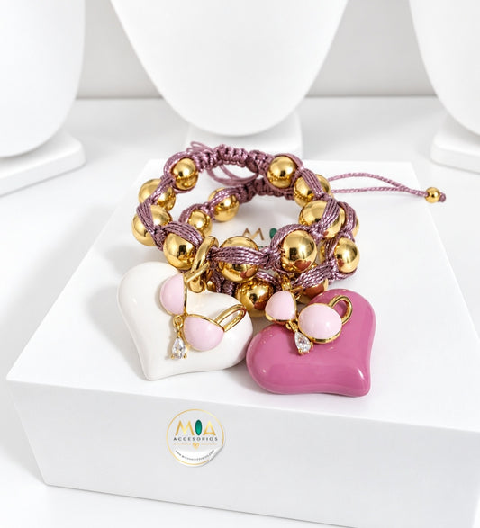 Rose Heart Bracelet