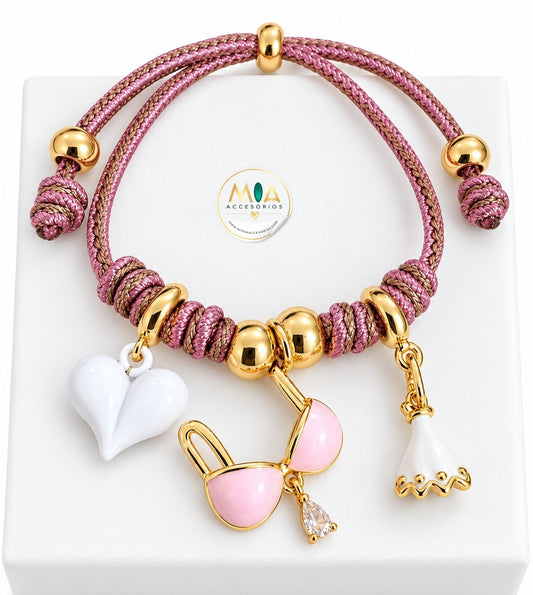 Pink Charm Bracelet