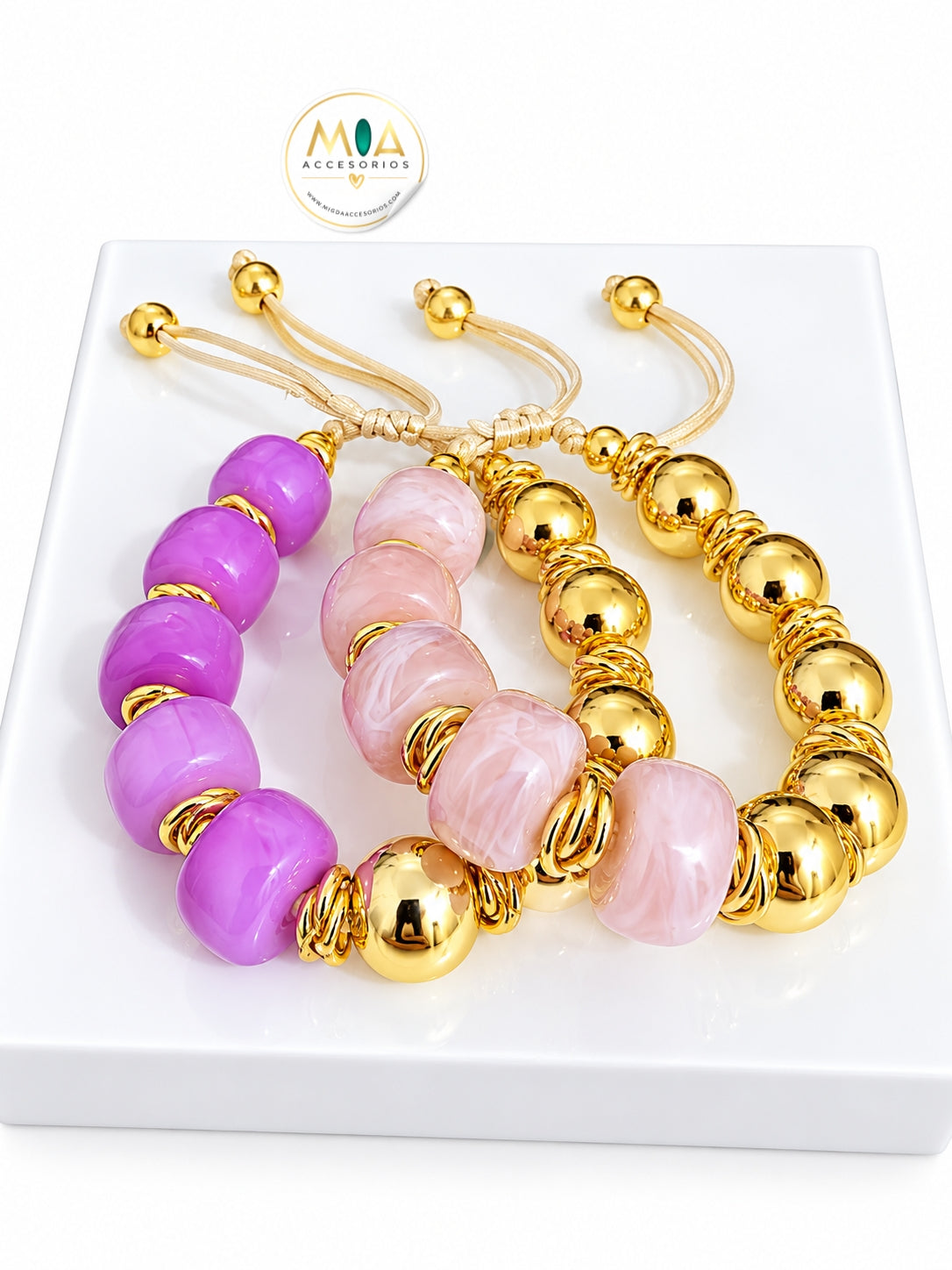 Blush & Gold Bracelet