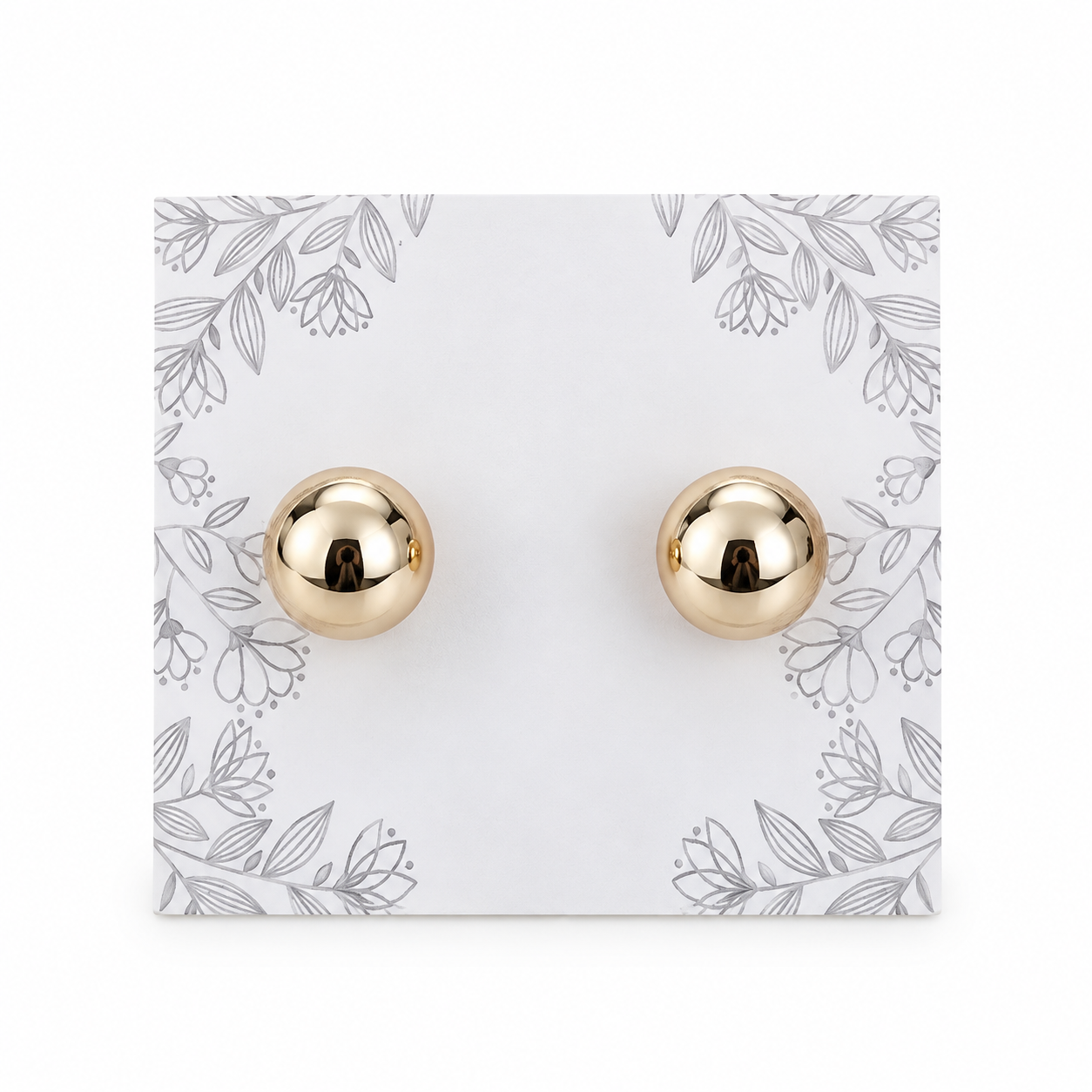Classic Gold Ball Stud Earrings