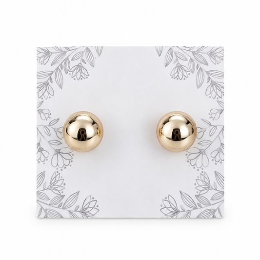 Classic Gold Ball Stud Earrings
