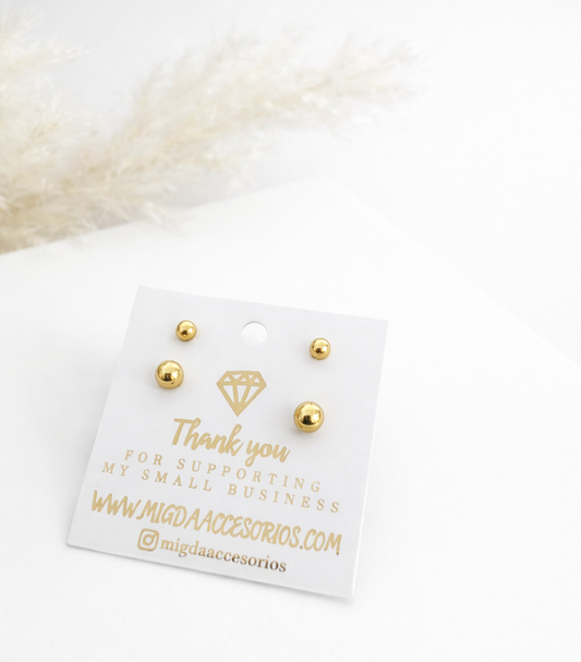 Golden Glow Stud Set