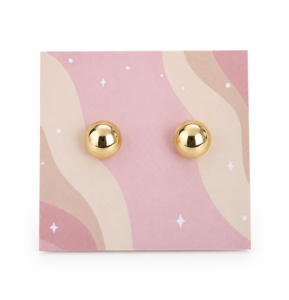 Classic Gold Ball Stud Earrings